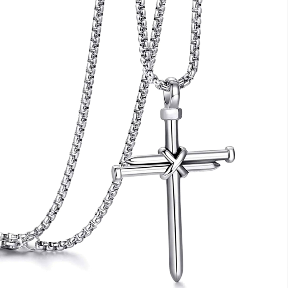 Stunning Stainless Steel Women's Cross Pendant Necklace
